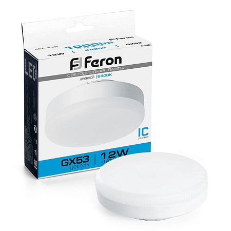 Лампа светодиодная Feron LB-453 GX53 12W 175-265V 6400K - фото