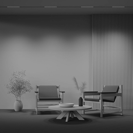 Трековая система Technical встраиваемая магнитная чёрная 350x175 TS-P-350-TR031-2-18W3K-B