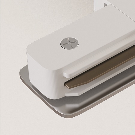 Коннектор L-образный Unity встраиваемый белый - фото