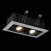 Св-к встр. Черный GU10 2*50W L245xW126xH70 220V Без ламп ST250.148.02