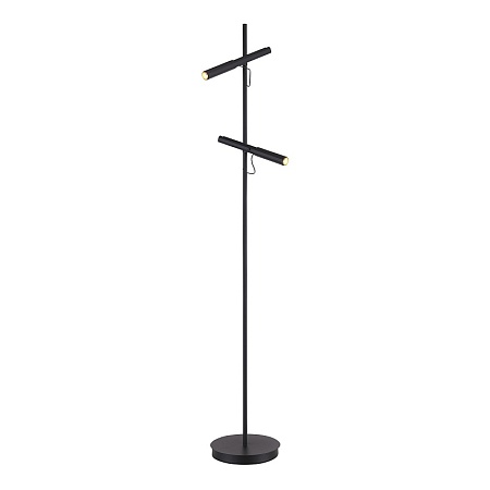 Светильник напольный ST-Luce Черный/Черный, Золотистый LED 2*3W 3000K SL6210.405.02 - фото