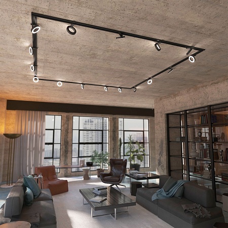 Трековый светодиодный светильник для однофазного шинопровода Spila белый 12W 4200K 85079/01 Elektrostandard - фото