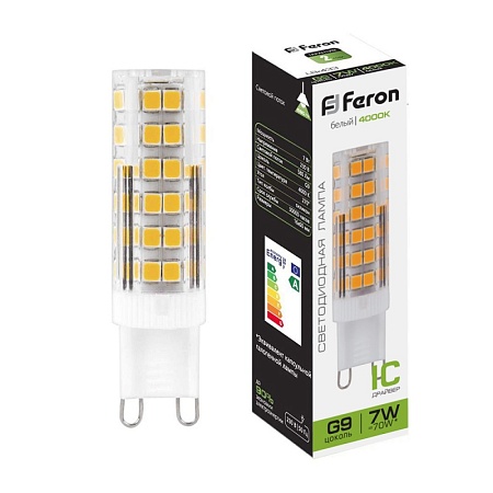 Лампа светодиодная Feron LB-433 G9 7W 175-265V 4000K - фото