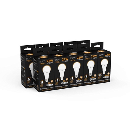 Светодиодная лампа Gauss A70 22W 1900Lm 3000K E27 102502122 - фото