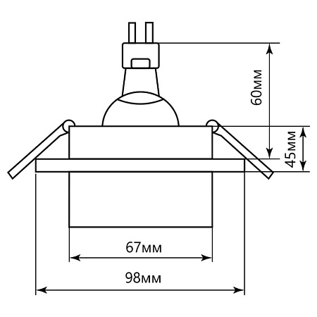Светильник потолочный встраиваемый FERON DL3011 41414 - фото