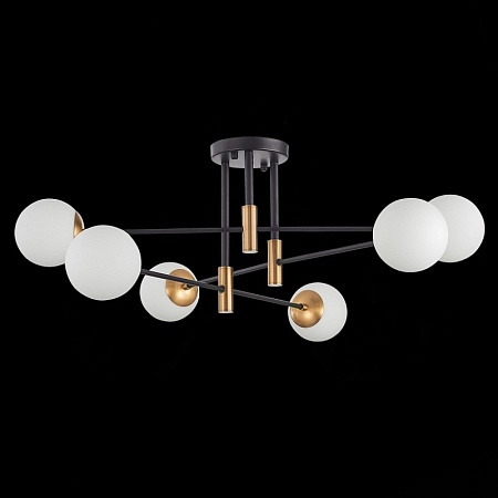 Люстра потолочная ST-Luce Бронза,Черный/Белый E27 6*40W SL1203.402.06 - фото