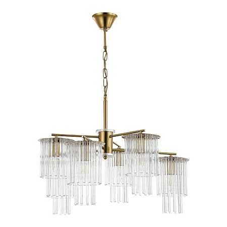 Светильник подвесной Латунь/Прозрачный E14 6*40W SLE1122-303-06 - фото