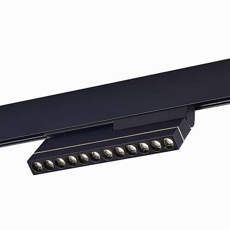 Магнитный трековый светильник Черный LED 1*12W 4000K 450Lm Ra>90 36° IP20 L220xW22xH117 ST805.446.12 - фото