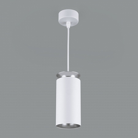 Подвесной светодиодный светильник DLS021 9+4W 4200К белый матовый/серебро - фото