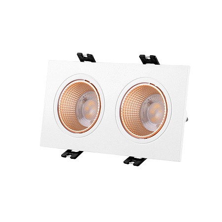 DK3072-WBR Встраиваемый светильник, IP 20, 10 Вт, GU5.3, LED, белый/бронзовый, пластик - фото