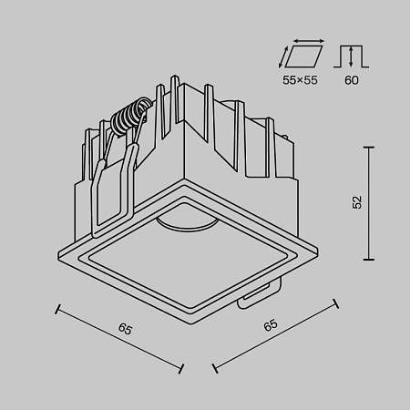 Встраиваемый светильник Technical Alfa LED DL043-01-10W4K-SQ-W-1 - фото