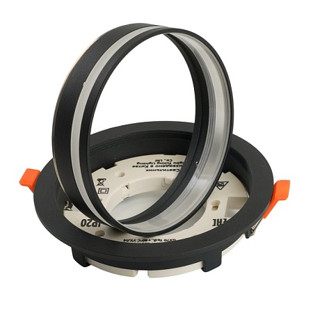 Светильник встраиваемый Feron DL702 LUNA потолочный GX70 черный круг - фото