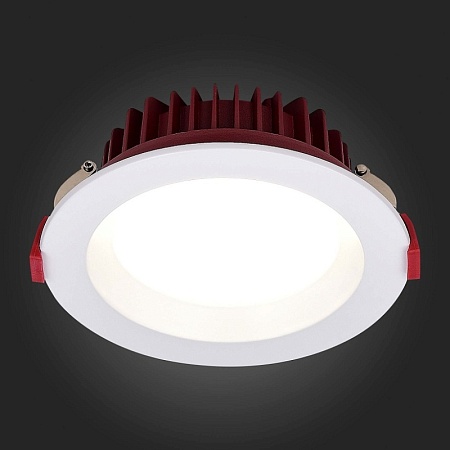 Св-к встр. Белый LED 1*18W 3000K 1 440Lm Ra80 100° IP44 D140xH52 100-240VV ST752.538.18 - фото