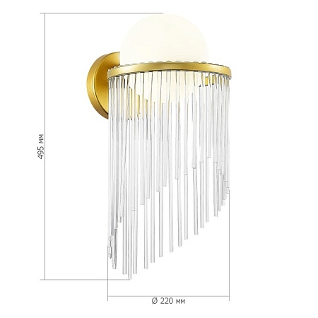 Бра ST-Luce Золотистый/Белый E27 1*60W SL1511.201.01 - фото