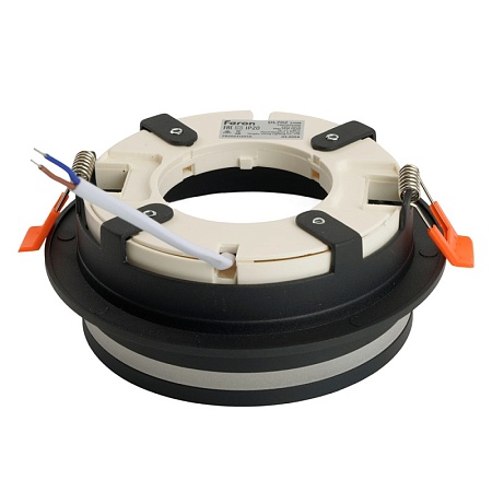 Светильник встраиваемый Feron DL702 LUNA потолочный GX70 черный круг - фото