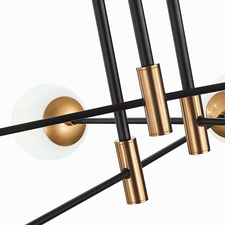Люстра потолочная ST-Luce Бронза,Черный/Белый E27 6*40W SL1203.402.06 - фото