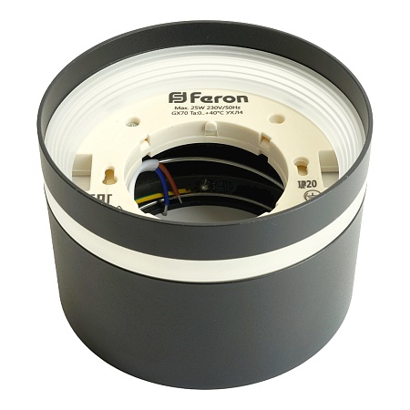 Светильник потолочный Feron HL372 LUNA 25W, 230V, GX70, черный - фото