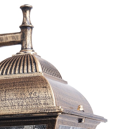 Светильник садово-парковый Feron PL612 четырехгранный на стену вниз 60W E27 230V, черное золото - фото