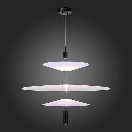 Люстра подвесная ST-Luce Черный/Белый LED 1*15W 3000K SL6101.423.01 - фото