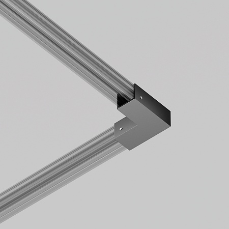 Коннектор угловой для профиля Elasity IP черный - фото