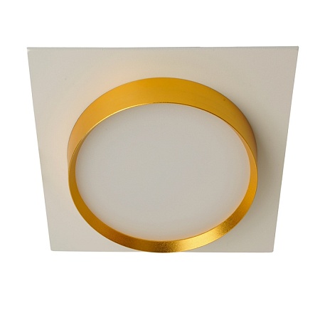 Светильник встраиваемый Feron DL506 потолочный GX53 белый + золото квадрат - фото
