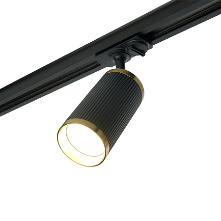 Светильник Feron AL174 трековый однофазный на шинопровод под лампу GU10, черный античное золото - фото