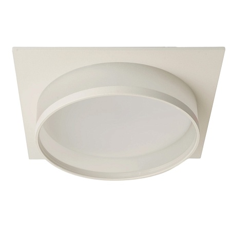 Светильник встраиваемый Feron DL701 потолочный GX70 белый квадрат - фото