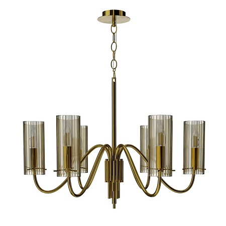 Светильник подвесной ST-Luce латунь/коньячный E14 6*40W SL2005.303.06 - фото