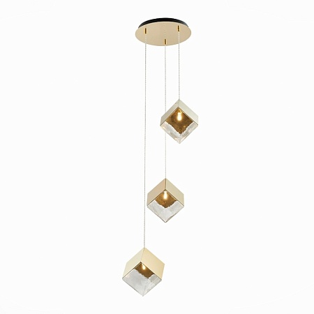 Светильник подвесной ST-Luce Золотистый/Прозрачный, Золотистый G9 3*5W SL1182.203.03 - фото