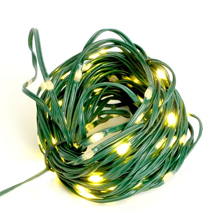 Светодиодная гирлянда Feron CL581 линейная Роса (на плоском проводе) 220V 2700K c питанием от сети - фото