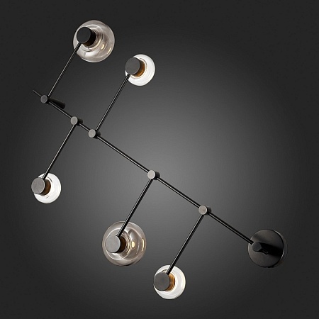 Светильник настенно-потолочный ST-Luce Черный/Дымчатый, Прозрачный LED 5*3W 3000K SL6005.401.05 - фото