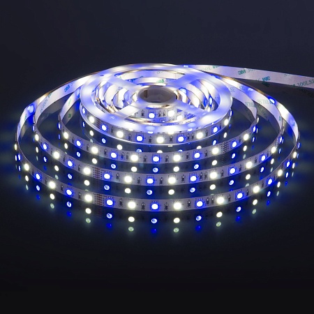 Светодиодная лента Лента светодиодная 24V 14,4W 60Led 5050+5050 IP20 MIX RGB/холодный белый, 5м - фото