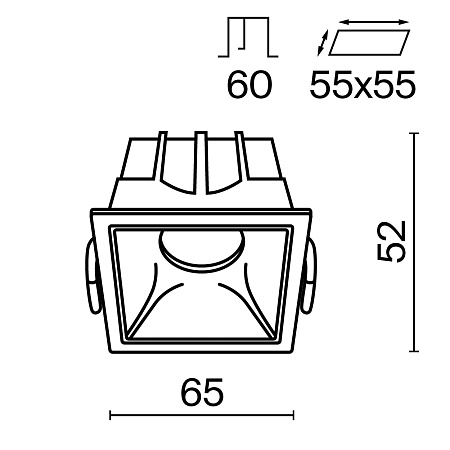 Встраиваемый светильник Technical Alfa LED DL043-01-10W4K-SQ-WB - фото