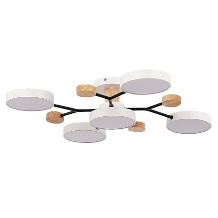 Светильник потолочный Белый/Белый LED 5*12W 3000K/4500K/6000K SLE6006-502-05 - фото