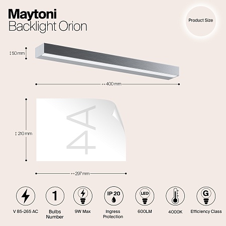 Подсветка Maytoni Orion MIR011WL-L9S4K - фото