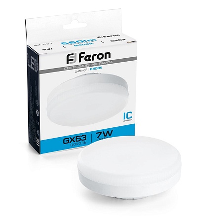 Лампа светодиодная Feron LB-451 GX53 7W 175-265V 6400K - фото