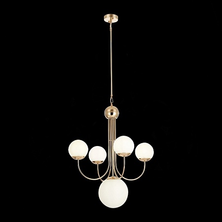 Люстра подвесная ST-Luce Французское золото/Белый E27 5*60W SL1504.203.05 - фото