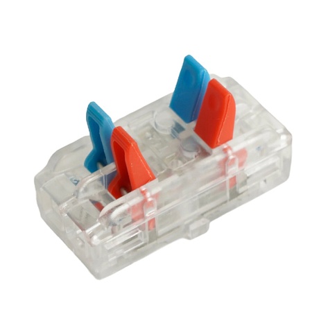 Клемма супер-компактная проходная серии 219 на 2 контакта STEKKER,LD219-422,  (DIY упак 10 шт) - фото