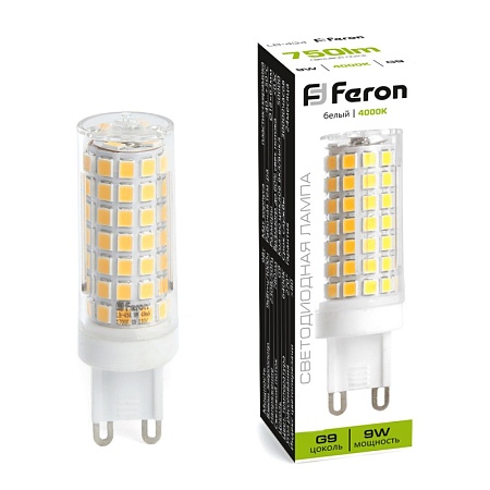 Лампа светодиодная Feron LB-434 G9 9W 175-265V 4000K - фото
