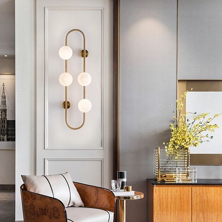 Настенное Бра Hoop Wall H115 Gold Imperiumloft 213736-26 - фото
