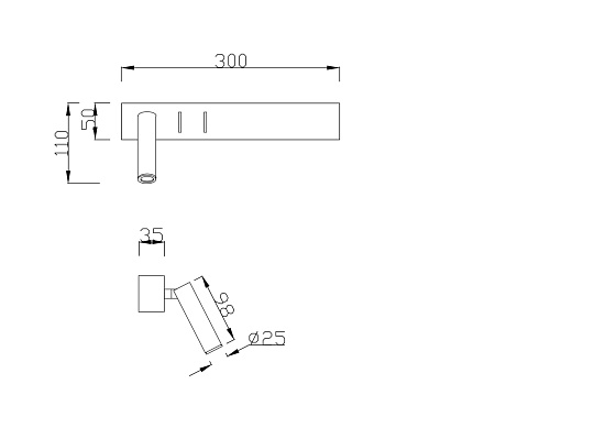 Настенный светильник (бра) Technical C031WL-L8B3K - фото