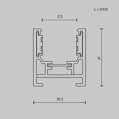 Шинопровод накладной Technical TRXM034-412W - фото