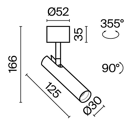 Потолочный светильник Technical Focus T C141CL-L125-6W3K-B - фото