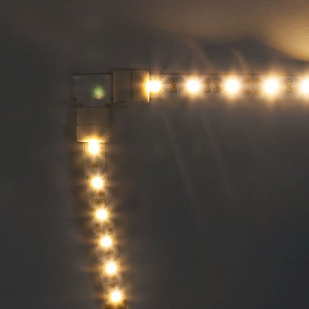 Комплект L коннекторов  с соединителем для светодиодной ленты RGB (5050/10мм), LD186 - фото