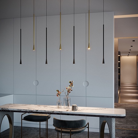 Светильник подвесной светодиодный Vist 7W 4000K черный 50312 LED Elektrostandard - фото