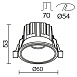 Встраиваемый светильник Technical Round DL058-7W2.7K-B - фото