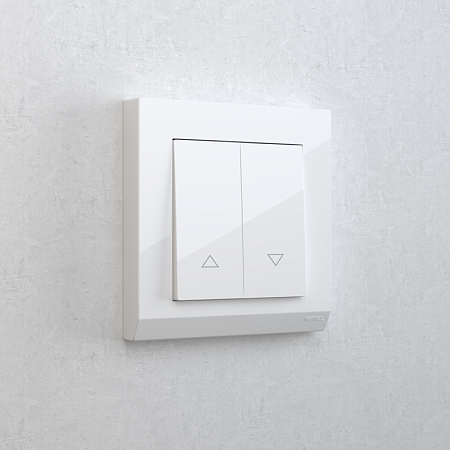 Выключатель жалюзи белый WL01-01-02 - фото