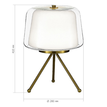 Прикроватная лампа ST-Luce Латунь/Белый, Прозрачный LED 1*16W 3000K SL6127.304.01 - фото