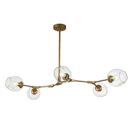 Светильник подвесной Золотистый/Прозрачный E27 5*40W SLE154823-05 - фото