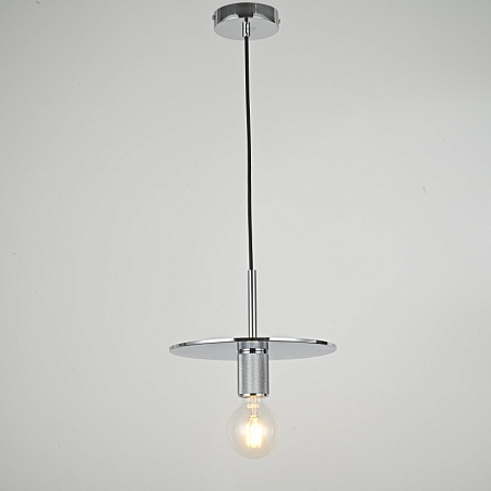 Подвесной Светильник Rh Utilitaire Disk Shade Pendant Silver Imperiumloft 123644-22 - фото